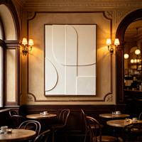 Art mural abstrait géométrique minimaliste sur toile, décoration texturée moderne pour le coin canapé et l'entrée, tailles personnalisables