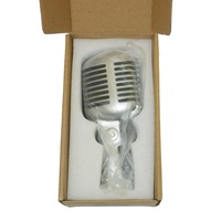 Mikrofon Vintage profesional mikrofon vokal Audio dengan elemen mikrofon dinamis