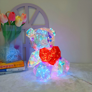 USB Rechargeable 25cm LED Night Light Teddy Bear Room Decor Glowing Colorful Bear <strong>Gift</strong> <strong>Items</strong> Birthday Valentine's Novelty <strong>Gifts</strong> - Product Image 3
