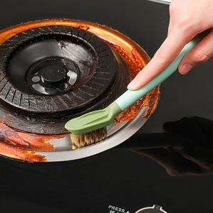 Cepillo limpiador de ranuras para estufas de cocina, kit de limpieza de juntas con cerdas duras de alambre, mango de acero, nailon y plástico para limpieza del hogar - Product Image 4