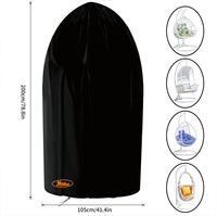 Vente en gros personnalisé 420D Oxford imperméable protection Patio oeuf chaise meubles couverture extérieur balançoire chaise couverture