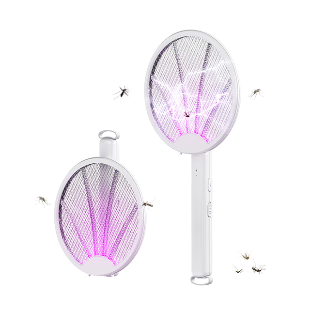 Rechargeable UV Lamp Bug Zapper Foldable Electric Mosquito Swatter for Indoor & Outdoor Use Solid ABS Material