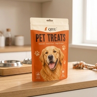 Sachet d'emballage personnalisé pour friandises pour animaux de compagnie, pochette refermable à fermeture éclair, sac alimentaire en aluminium pour collations pour chiens et chats