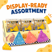 Collection de jouets anti-stress en forme d'aliments à remontée lente : bâtonnets de beurre, tranches de fromage et cubes en boîte – Vente en gros