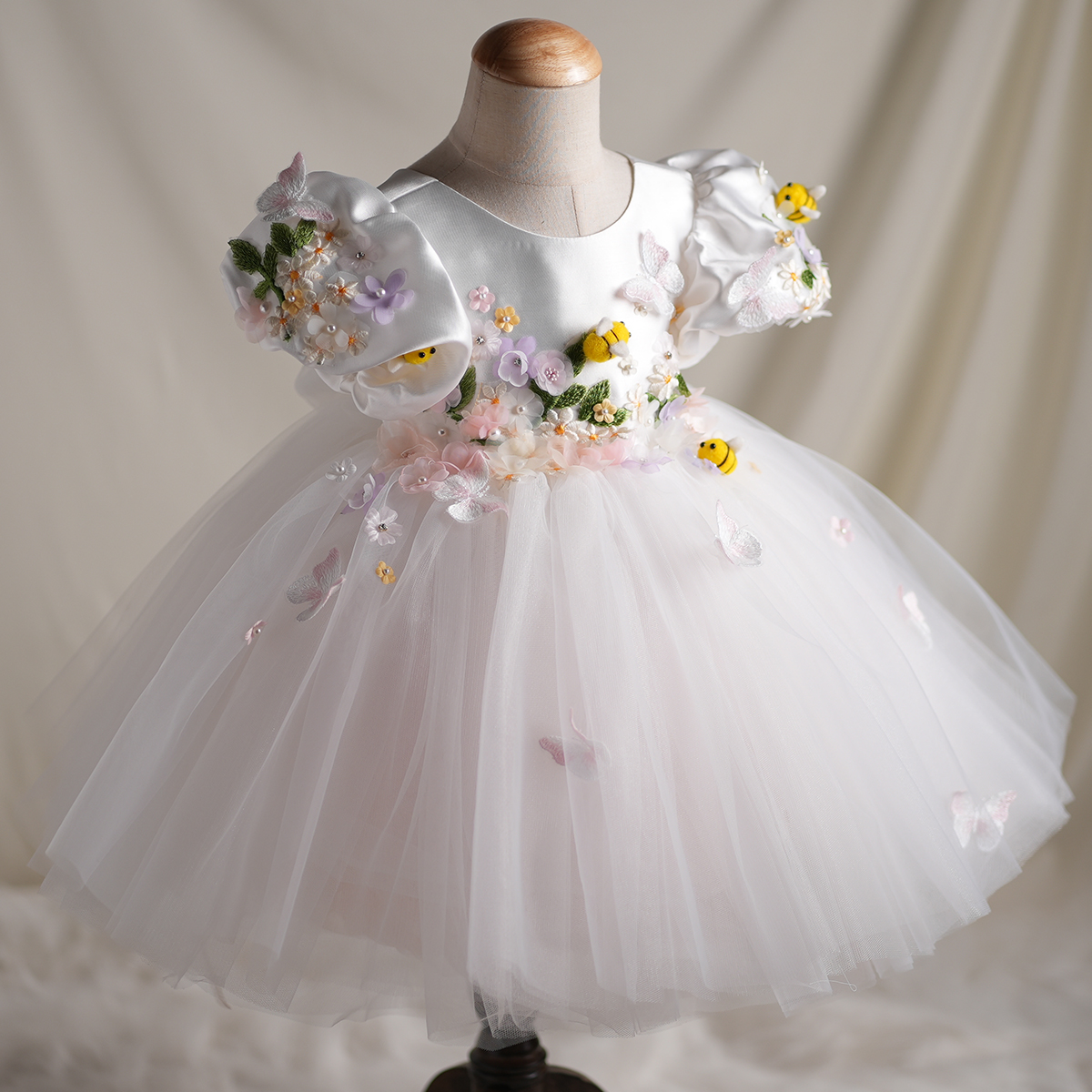 strapless open back dress Girls Elegant Princess Dresses for Party Birthday 2 3 4 6 7 8 Years Ki –  Mega Mart Center
