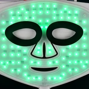 Custom Face Silicone Red Led Light Therapy 7 Color Facial Neck Masks Light Photon Instrument