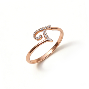 CUSTOM SILVER 10K/14K <b>GOLD</b> PLATED SOLID <b>GOLD</b> LAB GROWN DIAMOND ZICON ENGAGEMENT CLUSTER <b>RING</b> UNISEX CUTE ANNIVERSARY ALPHABET - Product Image 1