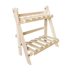 Estante de Almacenamiento Plegable de Madera Dream Sun de 2 Niveles para Sala de Estar, Exhibidor de Macetas y Libros - Product Image 1