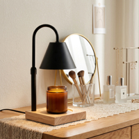 Lampe chauffe-cire électrique élégante et dimmable pour bougies parfumées, idéale pour l'aromathérapie et la décoration intérieure