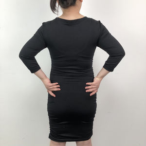 Pakaian Hamil Tanpa Jahitan Model Fashion, Kontrol Kuat Pasca Melahirkan, Penyangga Perut Kehamilan, Gaun Prenatal Berkerut untuk Wanita - Product Image 3