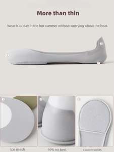 <span class=keywords><strong>Calcetines</strong></span> de Viaje para Mujer, Finos, Invisibles, de Punto, Antideslizantes, de Nailon y Algodón, Absorbentes de Impactos, Cálidos, Talla Única, Secretos - Product Image 5