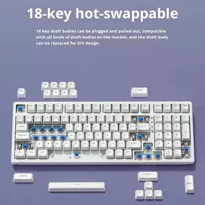 Para nuevo teclado mecánico USB con cable RGB retroiluminado portátil Compatible con interruptor azul oficina de negocios juegos en casa - Product Image 4