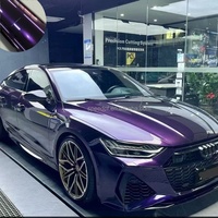 Vinilo para Automóviles Color Morado Medianoche, Libre de Burbujas, con Revestimiento de PVC