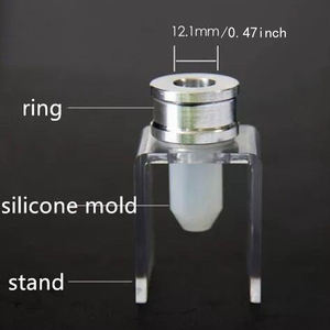 Силиконовая форма для наполнения губной помады с 4 полостями и металлическим кольцом, 12,1 мм - Product Image 5