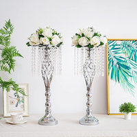 Support à Fleurs en Métal Doré de Luxe, Porte-Bougie, Centre de Table de Mariage, Vase à Fleurs pour Fête, Décoration Intérieure, Vente en Gros Personnalisée