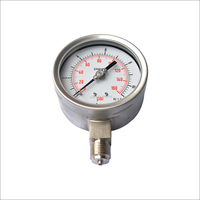 4"Precision Heavy Duty Glycerine Filled Pressure Gauge -Radial & Rear Laser Welding