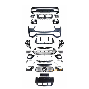 Kit de carrocería W167 Facelift conjunto completo Actualización de parachoques delantero a gle63 para <span class=keywords><strong>Mercedes</strong></span> Benz W167 <span class=keywords><strong>AMG</strong></span> <span class=keywords><strong>line</strong></span> 2020 kit de carrocería - Product Image 2