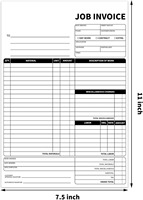 Formularios de Pedido Personalizados de Papel Sin Carbón de 7.5 x 11 Pulgadas, Facturas, Libro de Pedidos de Venta, Recibo de 2 Partes para Pequeñas Empresas