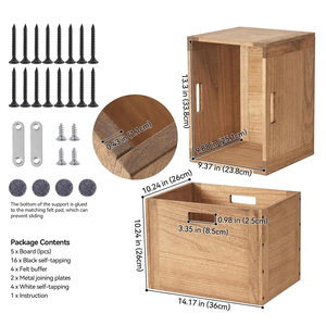 <span class=keywords><strong>Cube</strong></span> de rangement en <span class=keywords><strong>bois</strong></span> <span class=keywords><strong>empilable</strong></span> Panier Bacs Organisateur pour la maison Livres Vêtements - Product Image 4