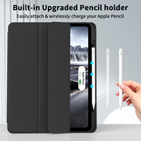 Coque en cuir de qualité supérieure Coque en TPU Coque de protection complète pour iPad Pro 5e 6e génération 12.9 pouces/Air 13 pouces (2024/2025)