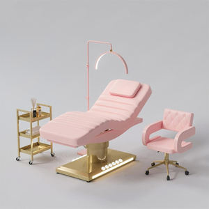 Mobilier de salon de beauté moderne de salon électrique lit de beauté de <span class=keywords><strong>spa</strong></span> du visage incurvé cosmétique table de massage luxuriante - Product Image 4