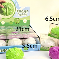 Jouet Squishy en forme de chou TPR, bloc de construction, jouet anti-stress souple à presser, idéal pour les cadeaux