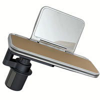 Table de console centrale rotative à 360° personnalisée pour voiture, avec trois plateaux pliables et grand miroir, idéale comme table à manger