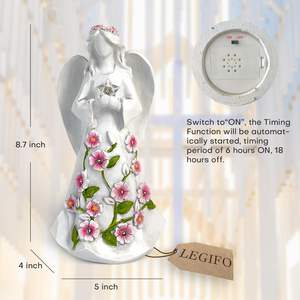 Figura de Ángel Guardián con Luz de Estrella, Funciona con Pilas, Estatua de Resina Decorativa con Función de Temporizador, Regalo de Cumpleaños para <span class=keywords><strong>Abuela</strong></span> - Product Image 2