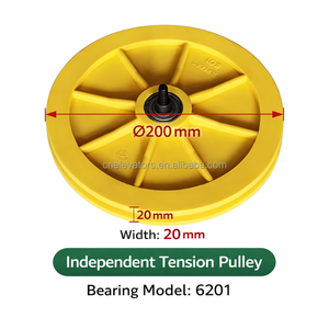 Conjunto de dispositivo de tensión para regulador de ascensor, polea de nailon <span class=keywords><strong>con</strong></span> interruptor de seguridad, sistema de tensión para regulador de velocidad - Product Image 5