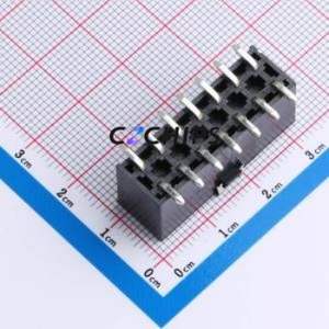 DLL-5569-14ABZ-BK Wire-to-<b>Board</b> <b>Pin</b> Header SMD,P=4.2mm Connector 2x7P 4.2mm Vertical Mount 14P - Product Image 2