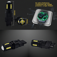 G-view 3156 P27W 3030 17SMD lampu rem LED, bola lampu DRL LED 4.8W untuk cadangan/mundur/ekor/lampu sinyal belok, lampu rem baru bening