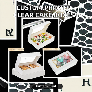 Custom Printing Square Bakery Packaging Kraft <b>Paper</b> Folders Varnishing Disposable Mini Cake & <b>Cupcake</b> Boxes - Product Image 2