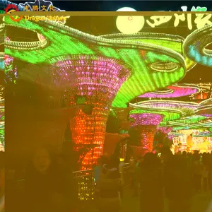 Открытый дисплей Электрический китайский Шелковый фонарь для продажи лунный фестиваль фонарь