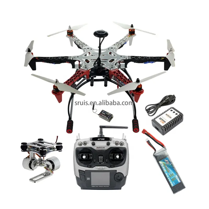 F05114-AS DIY RC Drone Assembled F550 6-Alxe RTF Full Kit with APM 2.8 Flight Controller GPS Compass & Gimbal