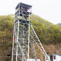 Structure hybride de levage pour puits profonds de charbon / fosses de fondation de métro, pour le levage de personnel, de charbon et d'équipement