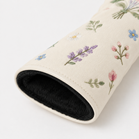 Housse de tête de club de golf personnalisée en cuir PU avec broderie florale, motif exclusif, accessoires de golf à marque privée