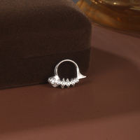 G23 cincin hidung tulang ikan Titanium 16G, perhiasan tindik tubuh anting-anting Daith Tragus Helix tulang telinga wanita