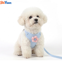 SHIYUAN Harnais et laisse pour animaux de compagnie avec motif floral 3D mignon, anti-évasion, pour petits chiens et chats, harnais de promenade, harnais anti-évasion pour chat, ODM/OEM