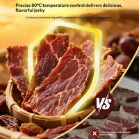 Déshydrateur alimentaire intelligent en acier inoxydable avec double commande et écran LED pour friandises pour animaux, légumes, bœuf séché et fruits