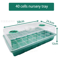 Kit de culture de plantes de propagateur de jardin à domicile en plastique Durable 40/48 plateau de démarrage de graines de cellules serre humidité dômes ventilés Base