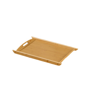 Plateau de service rectangulaire en bambou, plateau à thé et café en bois massif pour la table de cuisine - Product Image 4