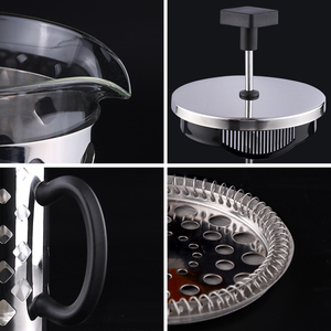 Caffettiera French Press 600ml in Acciaio Inox e Vetro Borosilicato con Filtro a 4 Livelli e Logo Personalizzato per Hotel e Caffè - Product Image 4