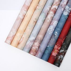 กระดาษห่อดอกไม้ลายภาพวาดสีน้ำมันลายดอกไม้สไตล์วินเทจ ขนาด 59*52 ซม./ชิ้น 15 ชิ้น/ล็อต ซีรีส์สวนในฝัน สำหรับร้านดอกไม้ - Product Image 1