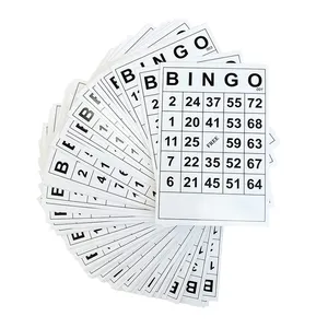 120 כרטיסי כולל חד פעמי בינגו משחק כרטיס סטים