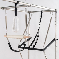 Mesa de Trapecio Cadillac de Pilates Moderna, Clásica, de Madera de Arce Blanca, Ajustable, Portátil, Equipo Profesional para Estudio, Duradera