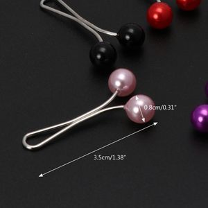 Nouveau Design prix usine femmes perle en forme de U broche écharpe Clip musulman Hijab écharpe clip - Product Image 4