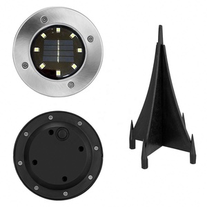 Caldo di Vendita di Smart Prato Patio Led In Acciaio Inox Solar Powered Disco Luce A Terra, verde Powered Outdoor 8 ha condotto la Luce Solare del Giardino - Product Image 4