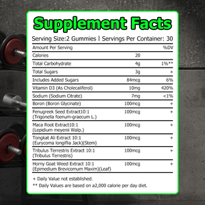 Hot Sale Male Performance Gummies with Total Carbohydrate Support healthy Muscle Tasty Maintain Performance Gummies - Product Image 2