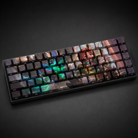 Lot de 68 touches PBT personnalisées imprimées latéralement par sublimation, profil Cherry, pour clavier de jeu mécanique - Vente en gros