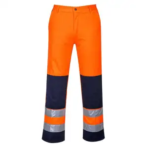 Factory Supply Polyester/Katoen Heren Waterdichte Constructie Industriële Veiligheid Hi Vis Werk Broek